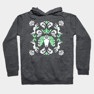 The Spirit of Saluki Damask (Green) Hoodie